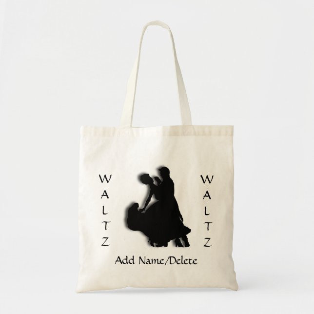 Custom Waltz Dance Silhouette Tote Bag (Front)