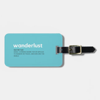 Custom Wanderlust Map Luggage Tag