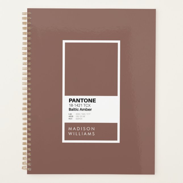 Custom Warm Brown Notebook | Personalized  Planner (Front)