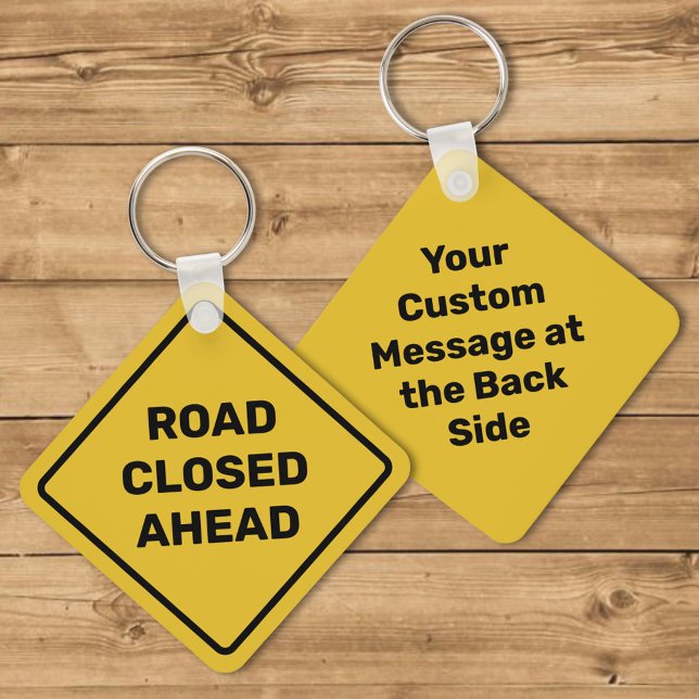 Custom Warning Diamond Sign Keychain (Creator Uploaded)