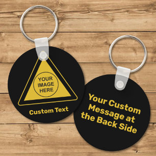 Custom Warning Triangle Sign Keychain