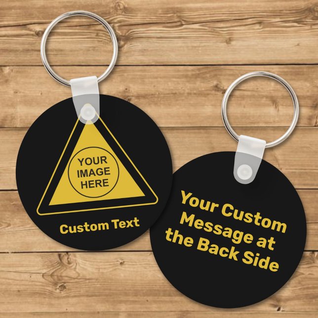 Custom Warning Triangle Sign Keychain (Creator Uploaded)