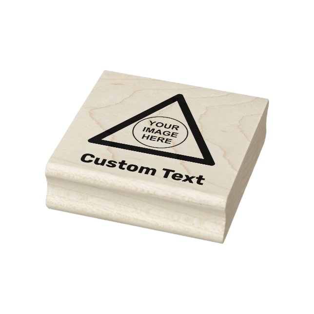 Custom Warning Triangle Sign Rubber Stamp (Stamp)