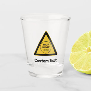 Custom Warning Triangle Sign Shot Glass