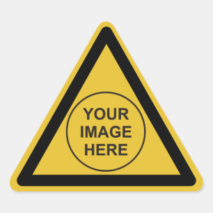 Custom Warning Triangle Sign Sticker