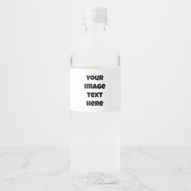 CUSTOM WATER BOTTLE LABEL CREAT YOUR OWN (Front)