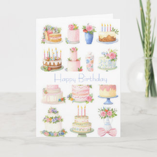 Custom Watercolor Birthday Card