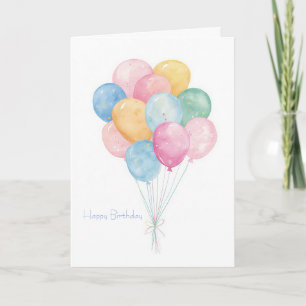 Custom Watercolor Birthday Card
