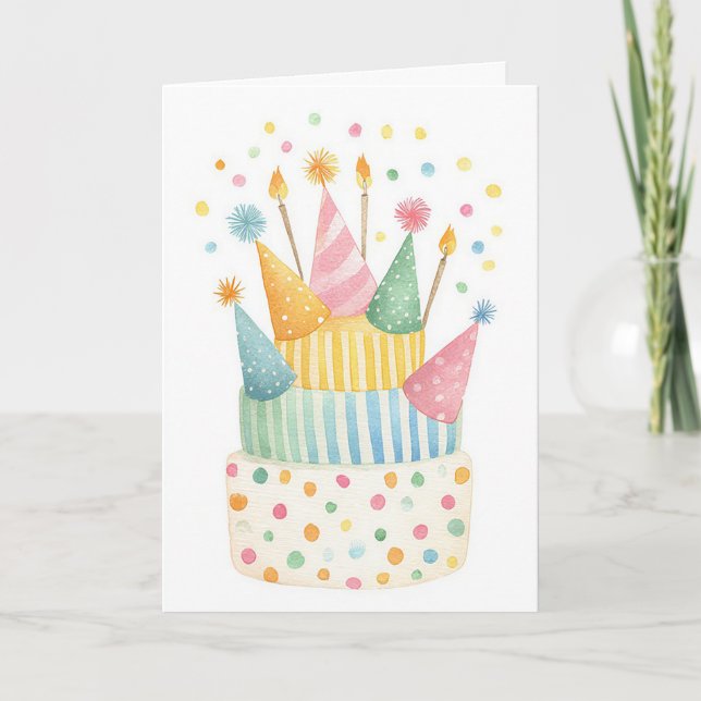 Custom Watercolor Birthday Card (Front)