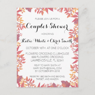 Custom Watercolor Fall Invitation
