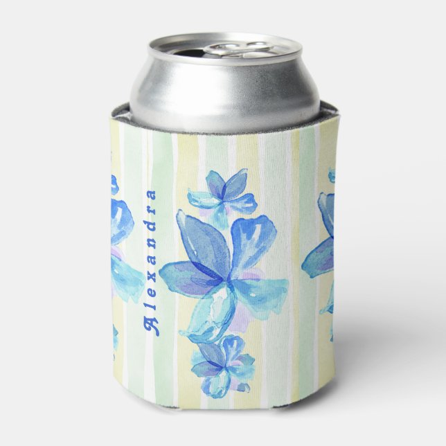 Custom Watercolor Floral Can Cooler (Can Front)