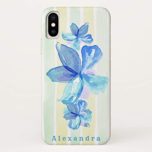 Custom Watercolor Floral Case-Mate iPhone Case (Back)