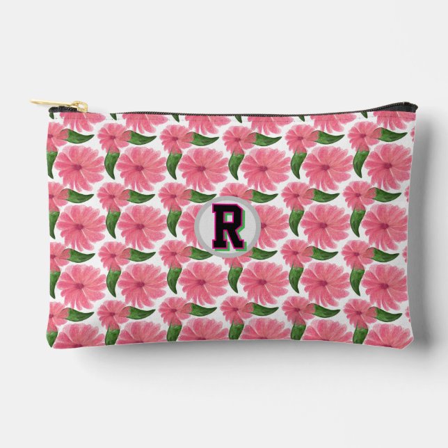 Custom Watercolor floral pattern  Accessory Pouch (Front)