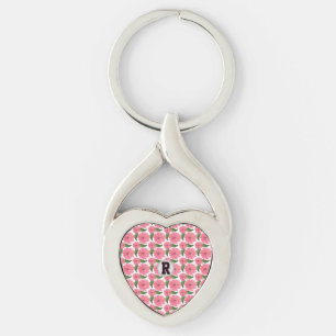 Custom Watercolor floral pattern Keychain