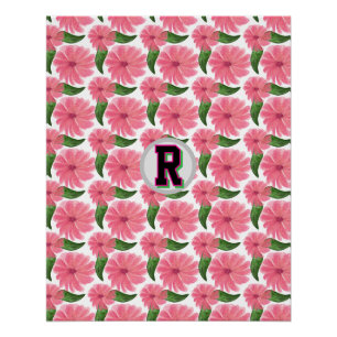 Custom Watercolor floral pattern Poster