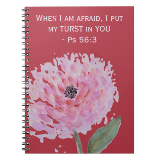 Custom watercolor flower - 2024 year text notebook