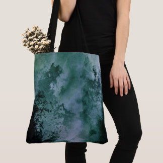 Custom Watercolor Grunge Black Corners Texture Tote Bag