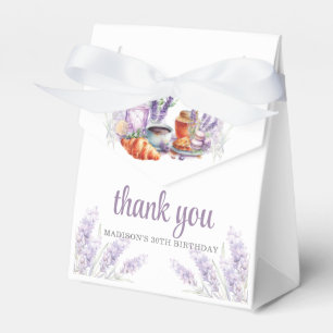 Custom Watercolor Lavender Birthday Brunch Favor Box