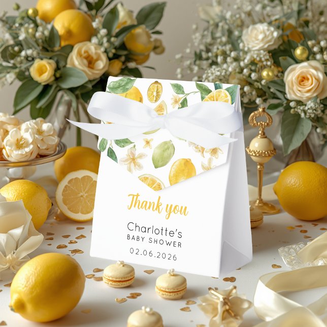Custom Watercolor Lemon Blossom Favour Box (Creator Uploaded)