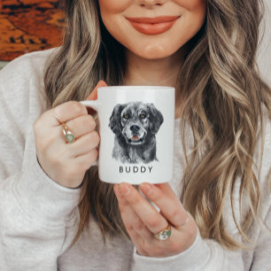 Custom Watercolor Retriever Dog Lover Coffee Mug
