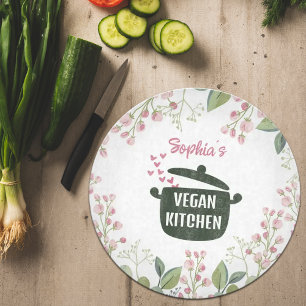 Custom Watercolor Vegan  Cutting Board