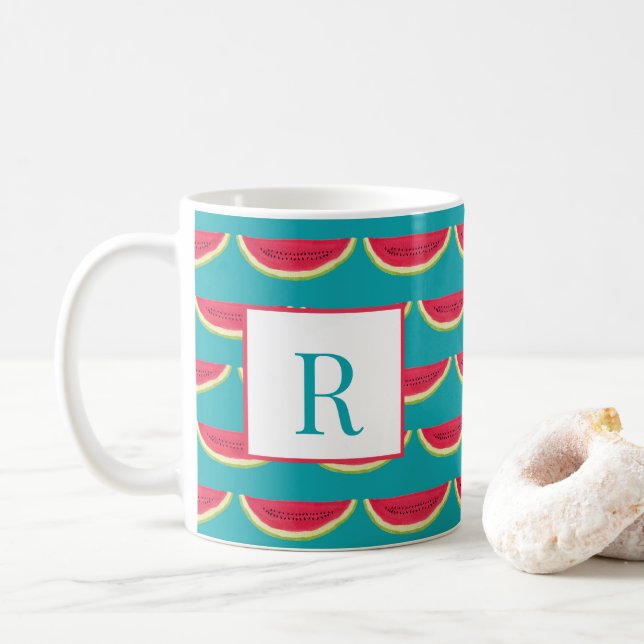 Custom Watermelon-Blue Coffee Mug (With Donut)