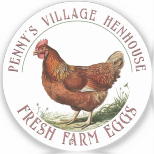 Custom Waterproof Hen Farm Coffee Cup Thermos Logo