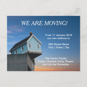 Custom "We are Moving"    New House Announcement Postcard