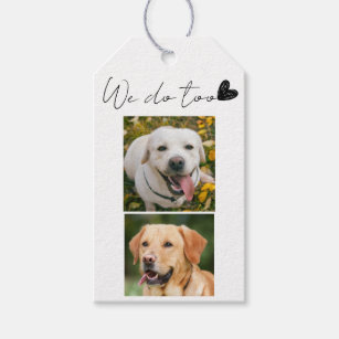 Custom we do too pet wedding gift tags