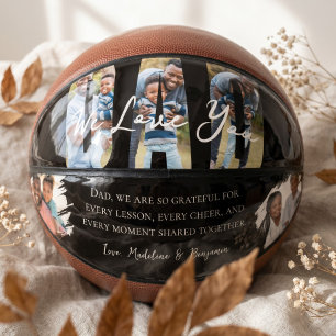 Custom We Love You Dad Photo Father’s Day Gift Basketball