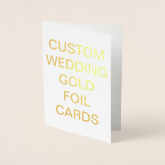 Custom Wedding 7x5 Personalized Gold Foil Cards
