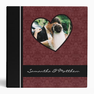Custom Wedding Album Binder Burgundy