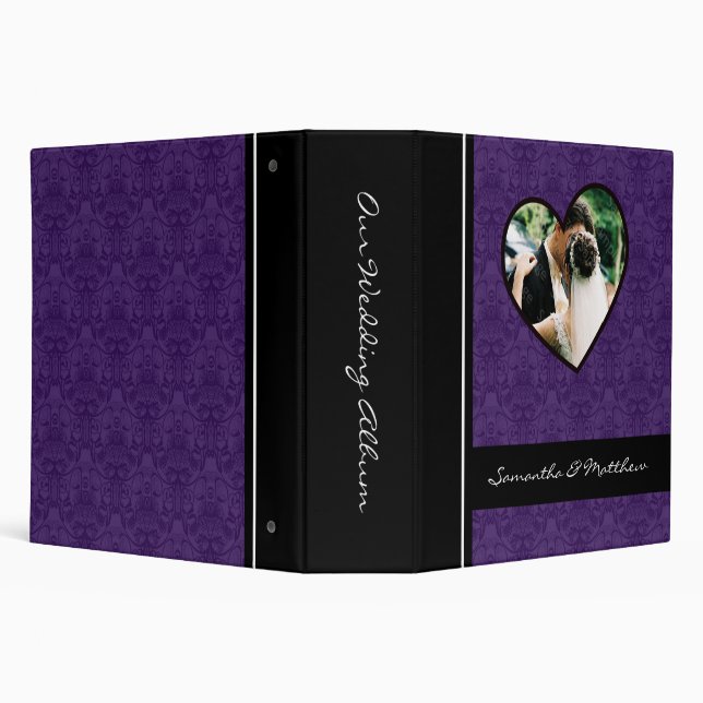 Custom Wedding Album Binder Purple (Background)
