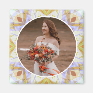Custom Wedding Anniversary Autumn Fall Brown Photo Magnet
