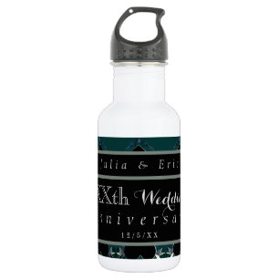 Custom Wedding Anniversary Gothic Hearts 532 Ml Water Bottle