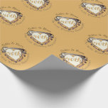Custom Wedding Anniversary Heart Medallion Wrapping Paper<br><div class="desc">Doesn't this make a bold and pleasant impression in honour of your/their wedding anniversary in this pale ochre and a heart emblem graphic?!</div>