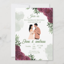 Custom Wedding Anniversary Invitation