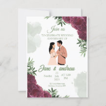 Custom Wedding Anniversary Invitation