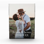 Custom Wedding Anniversary Make it Unique Photo Block<br><div class="desc">Add your favourite photo to customize and personalize this elegant photo block. Beautiful wedding anniversary keepsake gift. 

Photo by Jessica Rockowitz from Unsplash,  thank you!</div>