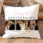 Custom Wedding Anniversary Photo Collage Throw Pillow<br><div class="desc">Celebrate your love story with our Custom Wedding Anniversary Photo Collage Throw Pillow. You can add your favourite 3 photos and personalize it with your wedding anniversary date. With a modern and minimalist black, white, and blush pink design, this elegant keepsake makes the perfect gift for commemorating your special day!...</div>