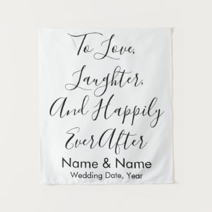 Custom Wedding Backdrop, Rustic Reception Banner Tapestry