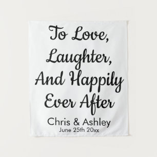 Custom Wedding Backdrop, Rustic Reception Banner Tapestry