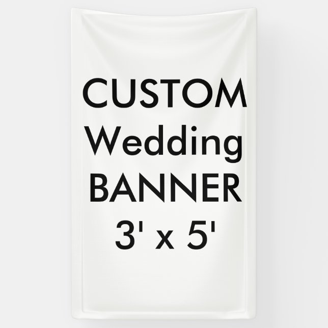 Custom Wedding Banner 3' x 5' (Vertical)