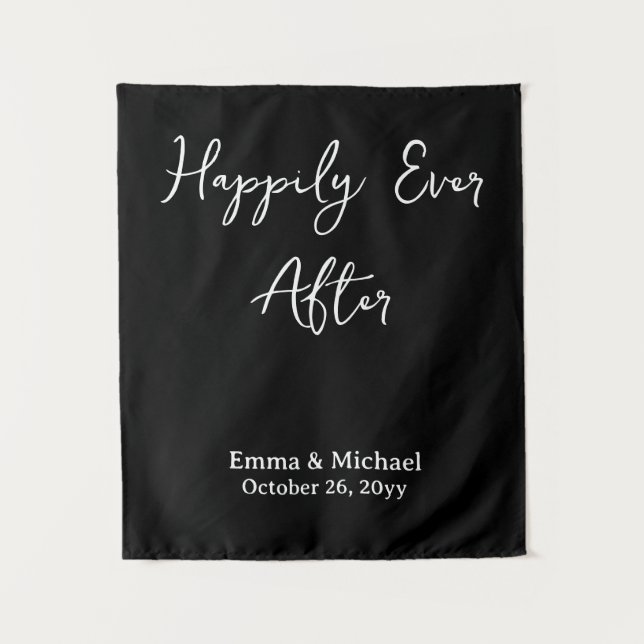 Custom Wedding Banner Personalized Ceremony Sign Tapestry (Front)
