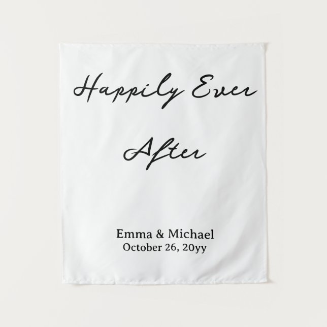 Custom Wedding Banner Personalized Ceremony Sign Tapestry (Front)