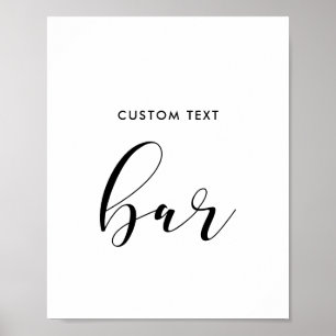 Custom wedding bar sign