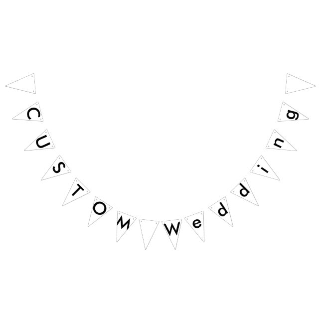 Custom Wedding Bunting Banner - Classic Triangle (All)