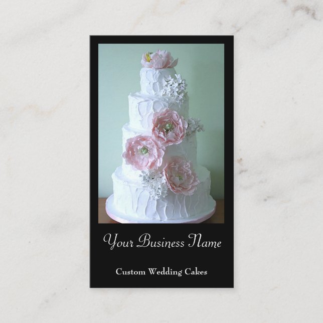 Custom Wedding Cake Designer Business Card (Front)