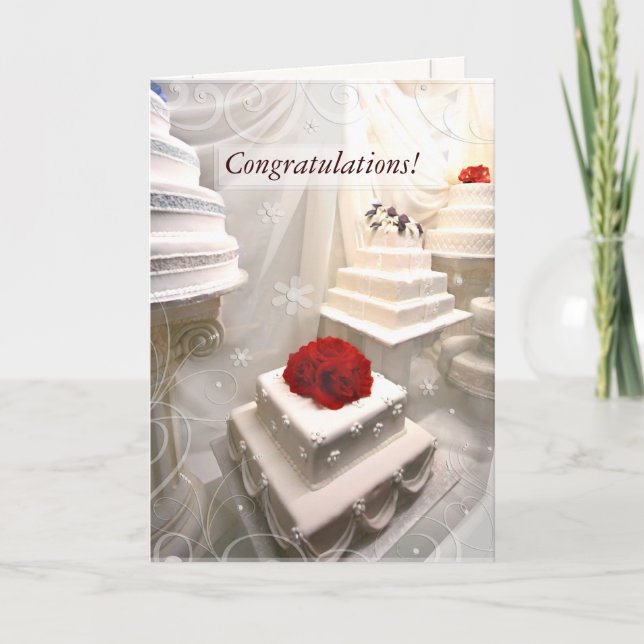 Custom Wedding Congratulations Greeting Card (Front)