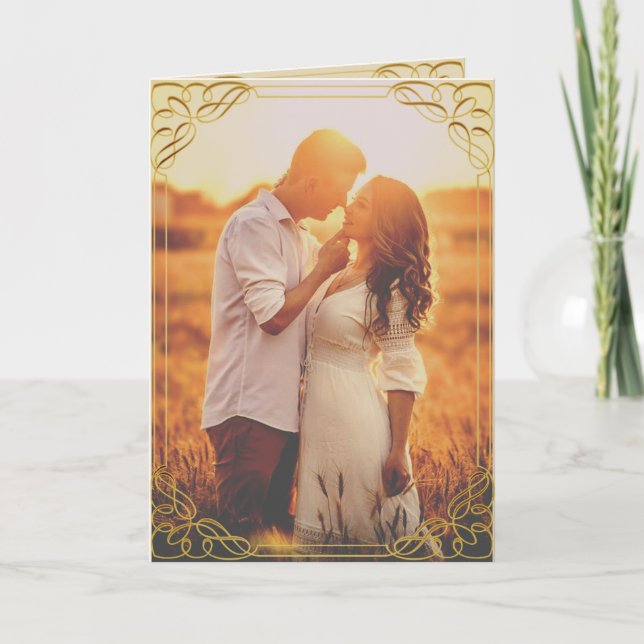 Custom wedding couple invitation and rsvp (Front)